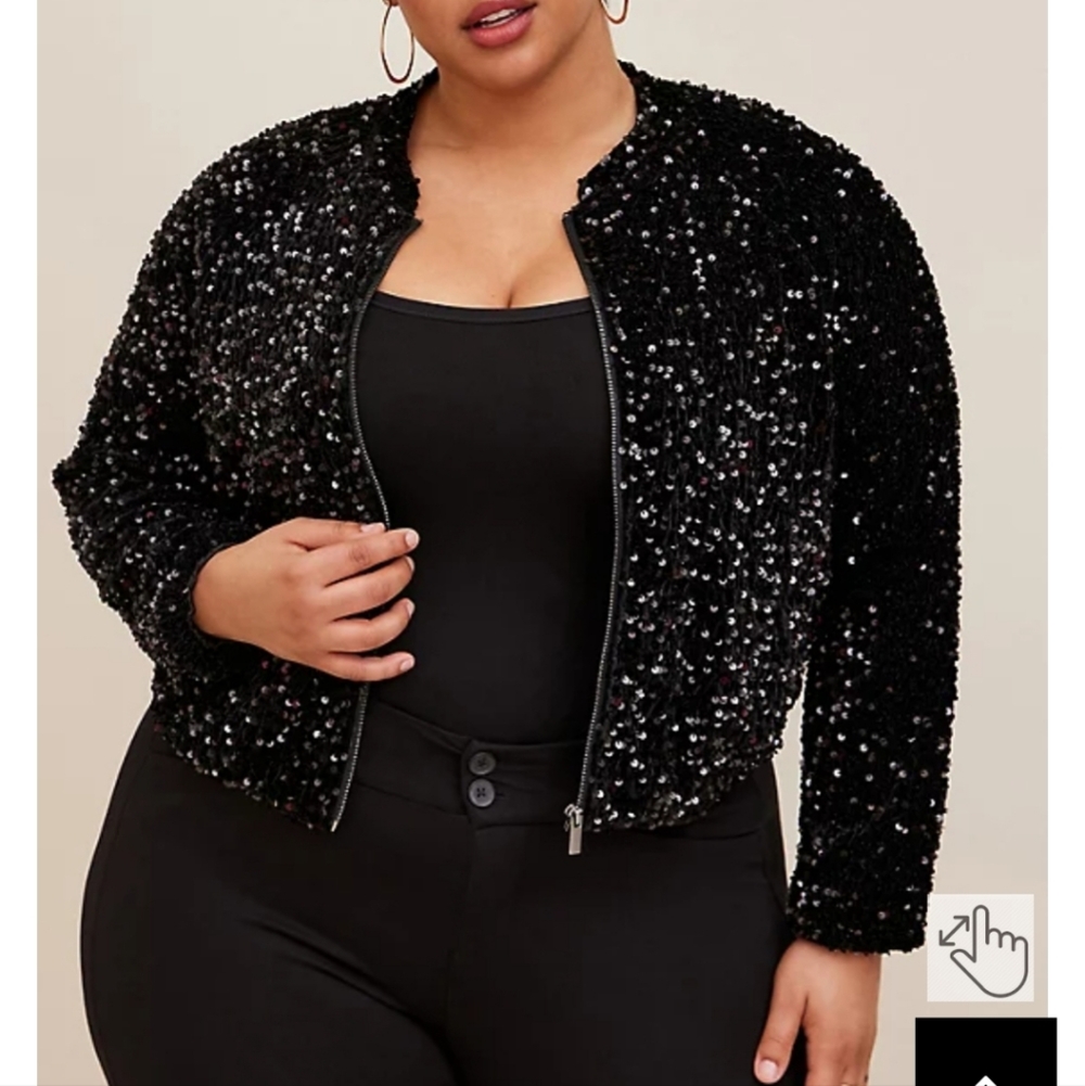 🆕️✨️BLACK SEQUIN BOMBER JACKET✨️